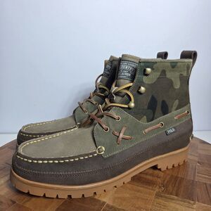 Polo Ralph Lauren Country Ranger MID Camo Brown Leather Suede Boots Men's 10.5